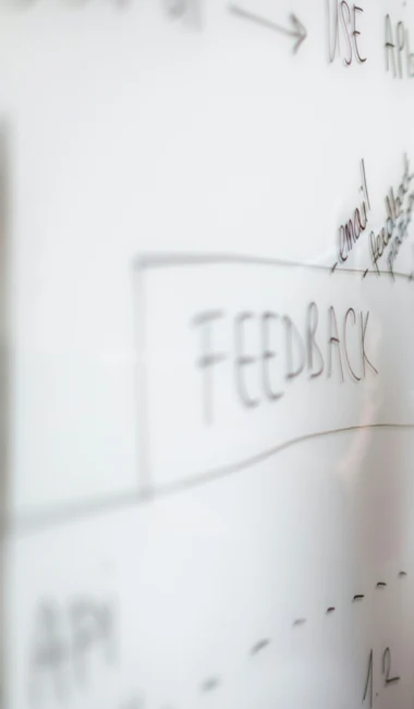 Whiteboard with writing